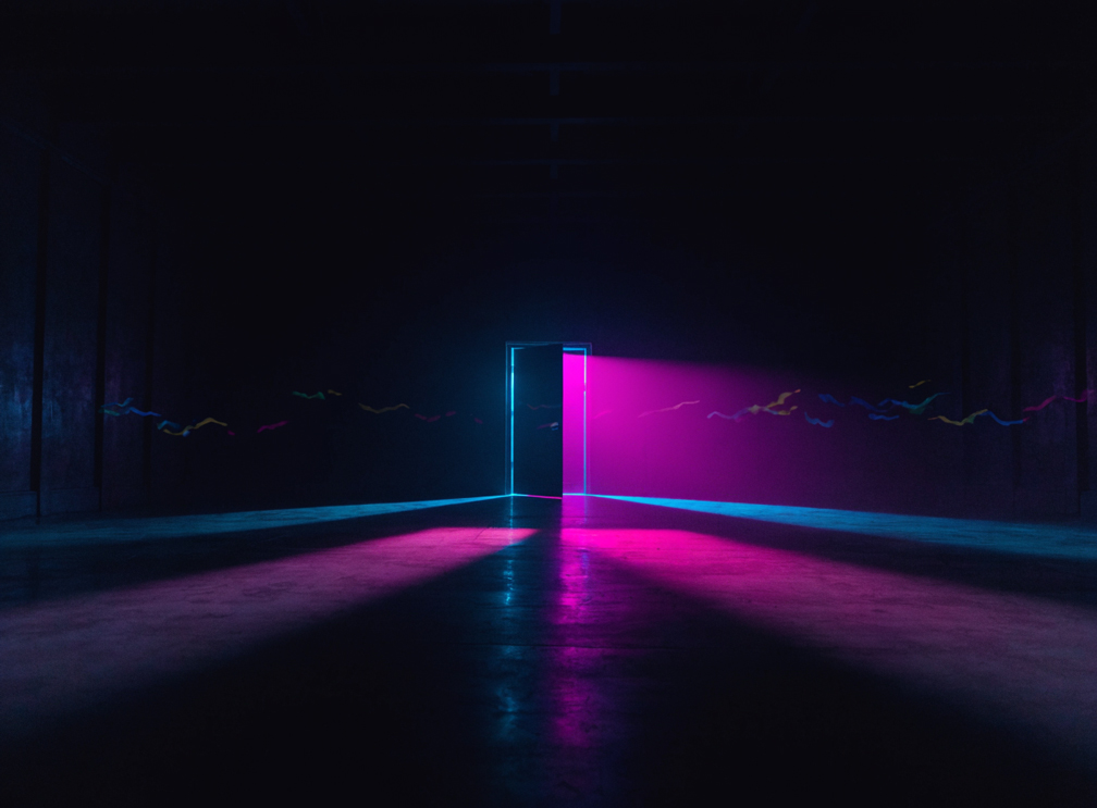 an empty room lit only by an open door — the shape of a conversation that was never written down